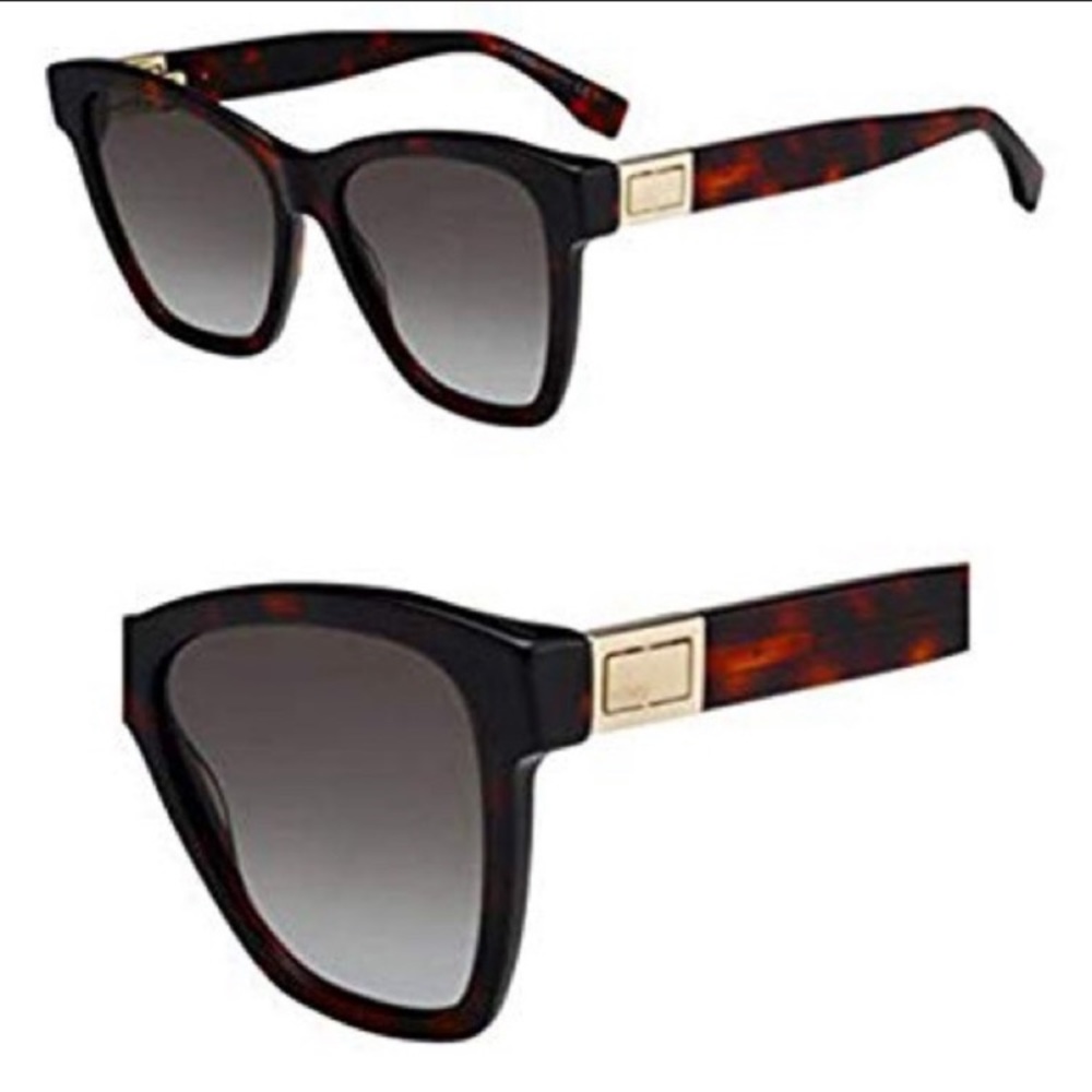 AUTHENTIC FENDI HAVANA SQUARE SUN SHADES